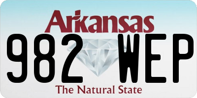 AR license plate 982WEP