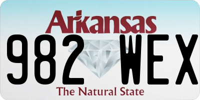 AR license plate 982WEX