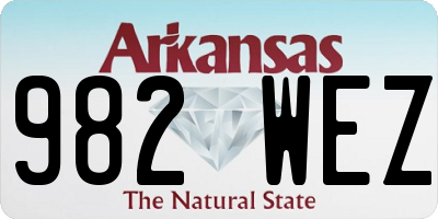 AR license plate 982WEZ