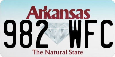 AR license plate 982WFC