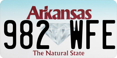 AR license plate 982WFE