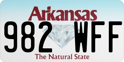 AR license plate 982WFF