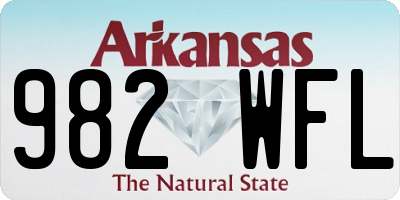 AR license plate 982WFL