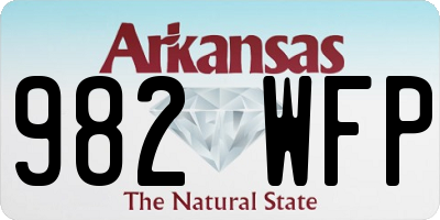 AR license plate 982WFP