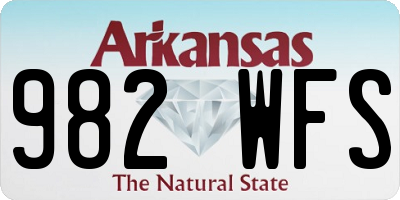 AR license plate 982WFS