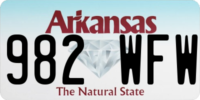 AR license plate 982WFW