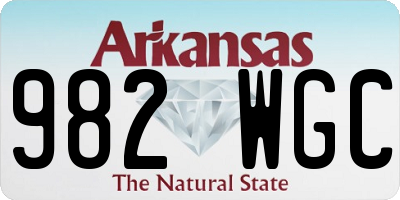 AR license plate 982WGC