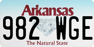 AR license plate 982WGE