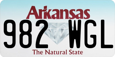 AR license plate 982WGL