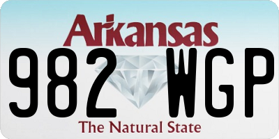 AR license plate 982WGP