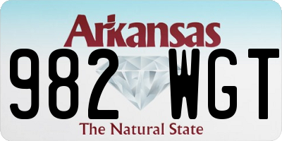 AR license plate 982WGT