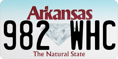 AR license plate 982WHC