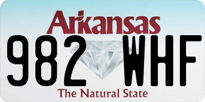 AR license plate 982WHF