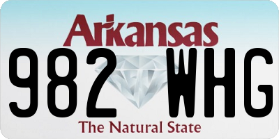 AR license plate 982WHG