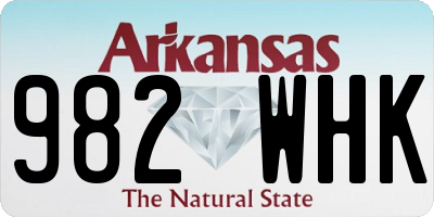 AR license plate 982WHK