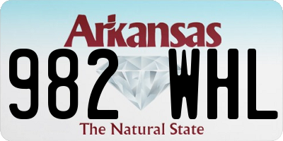 AR license plate 982WHL
