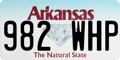 AR license plate 982WHP