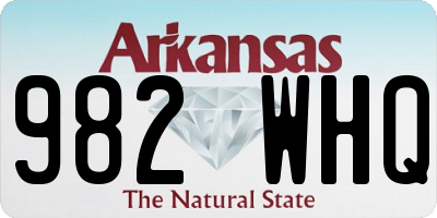 AR license plate 982WHQ