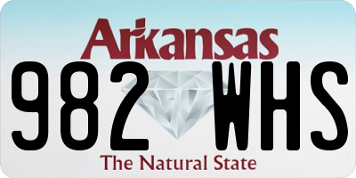 AR license plate 982WHS