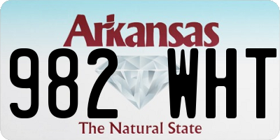 AR license plate 982WHT