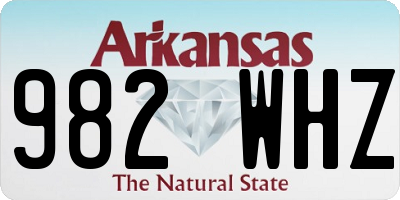 AR license plate 982WHZ