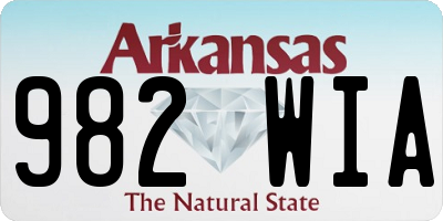 AR license plate 982WIA