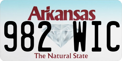 AR license plate 982WIC