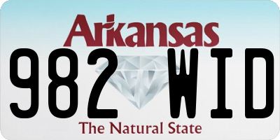 AR license plate 982WID