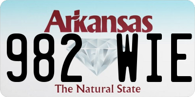 AR license plate 982WIE