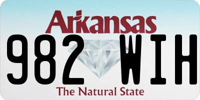 AR license plate 982WIH