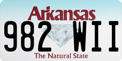 AR license plate 982WII