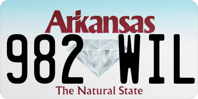 AR license plate 982WIL