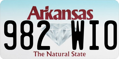 AR license plate 982WIO
