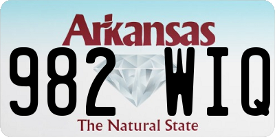AR license plate 982WIQ