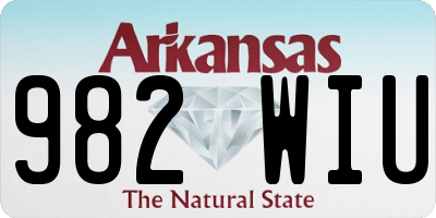 AR license plate 982WIU