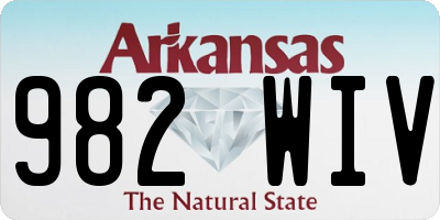 AR license plate 982WIV