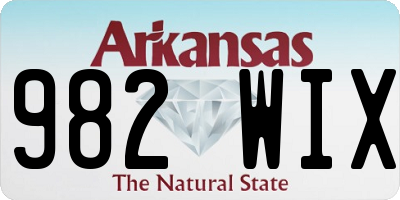 AR license plate 982WIX