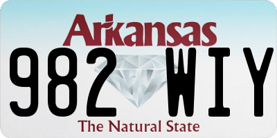 AR license plate 982WIY