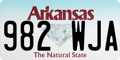 AR license plate 982WJA