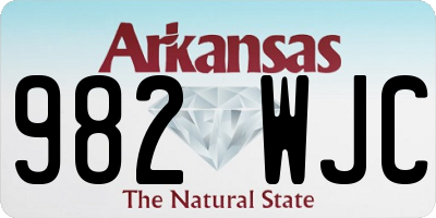 AR license plate 982WJC
