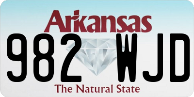 AR license plate 982WJD