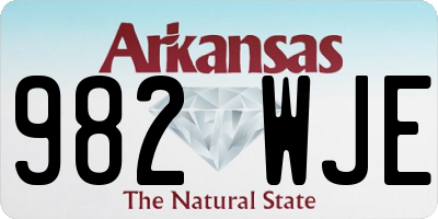 AR license plate 982WJE