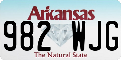 AR license plate 982WJG