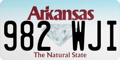AR license plate 982WJI