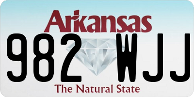 AR license plate 982WJJ