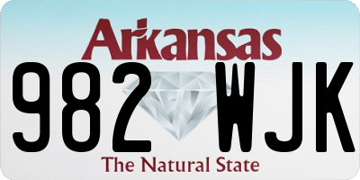 AR license plate 982WJK