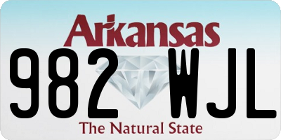 AR license plate 982WJL