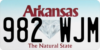 AR license plate 982WJM