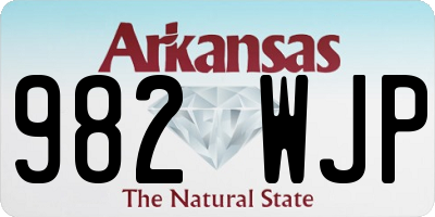 AR license plate 982WJP