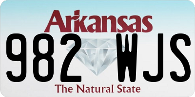 AR license plate 982WJS